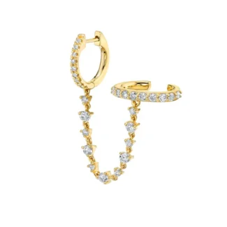 White diamond earrings